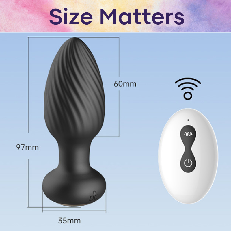 Men's Adult Toy: Rotating Butt Plug Vibrator (YR121)