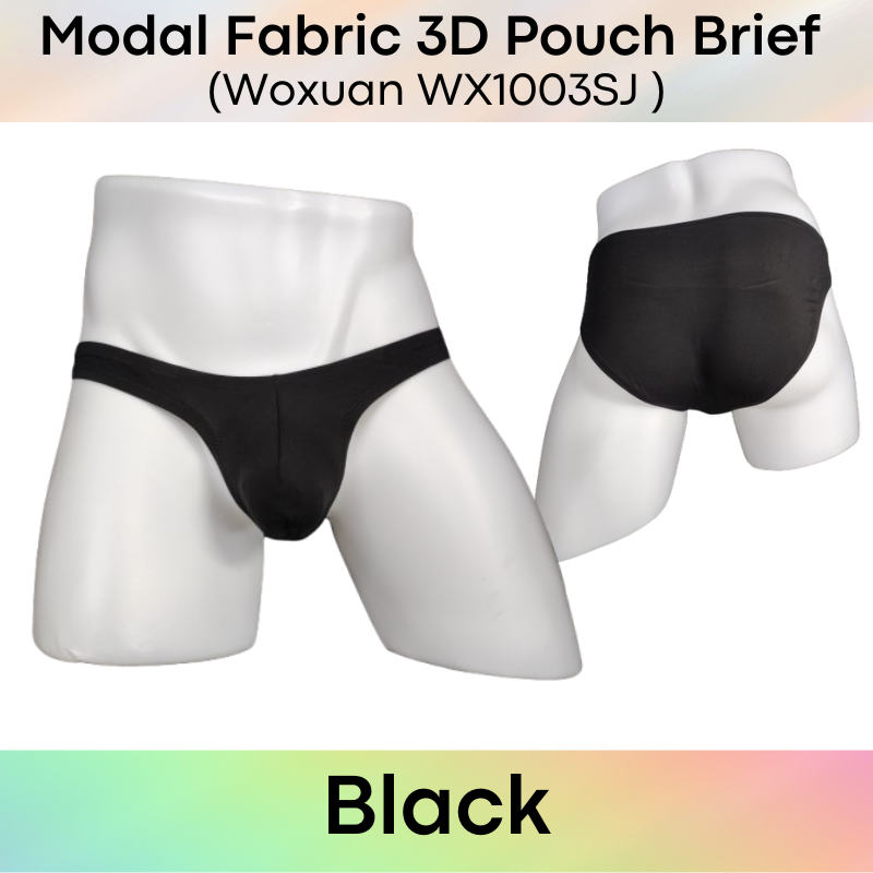 Men's Brief : Modal Fabric Brief with 3D Pouch (Woxuan WX1003SJ)