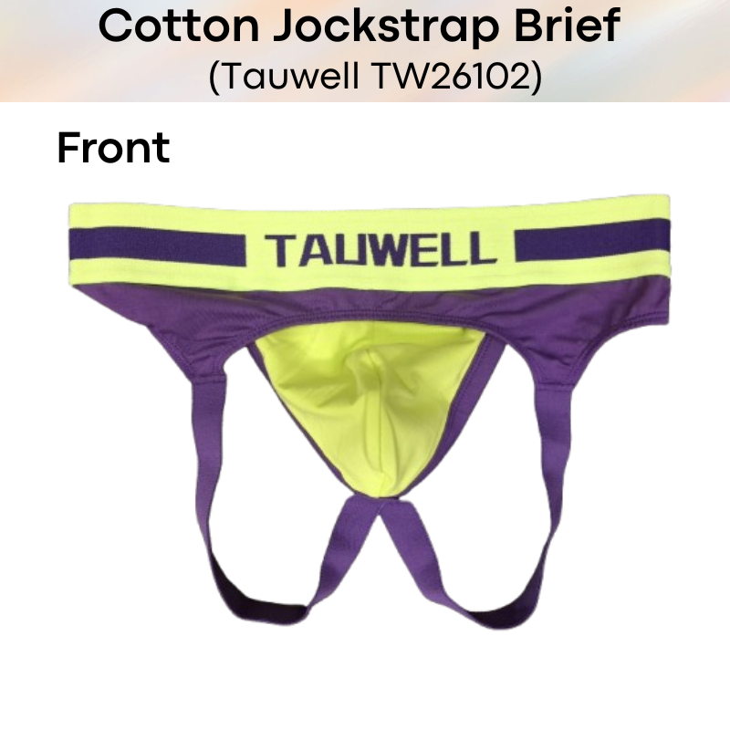 Men's Jockstrap: Wide Waistband with Side Flap Jockstrap Backless Brief Underwear (TW26102)