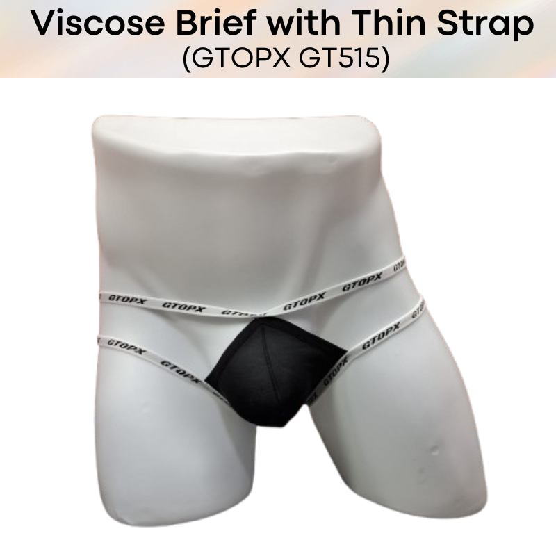 Men's Brief: Viscose Fibre Brief with 1cm Strap Underwear (GT515)