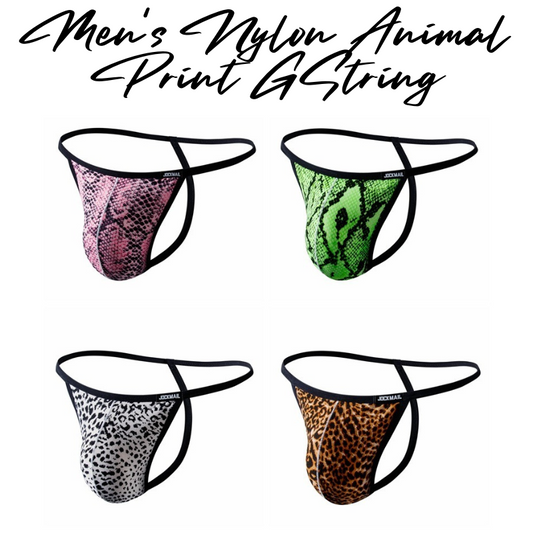 Men's GString : Animal Print Polyester GString (Jockmail JM241)