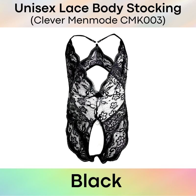 Unisex Stocking : Lace Low Cut See Through Crotchless Body Stocking (CMK003)