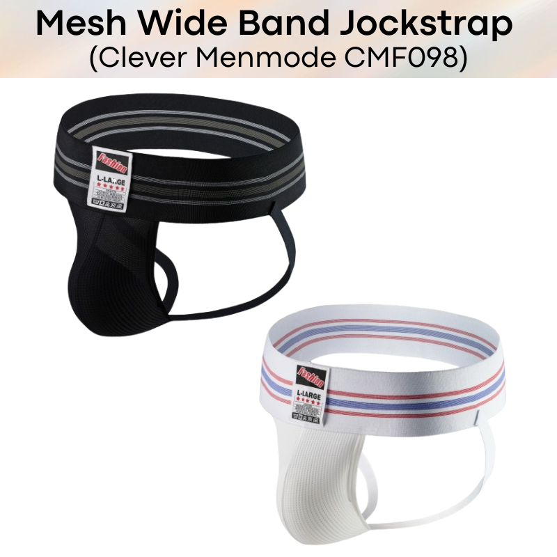 Men's Jockstrap: Nylon Mesh Jockstrap with 7.5cm Wide Waistband (CMF098)