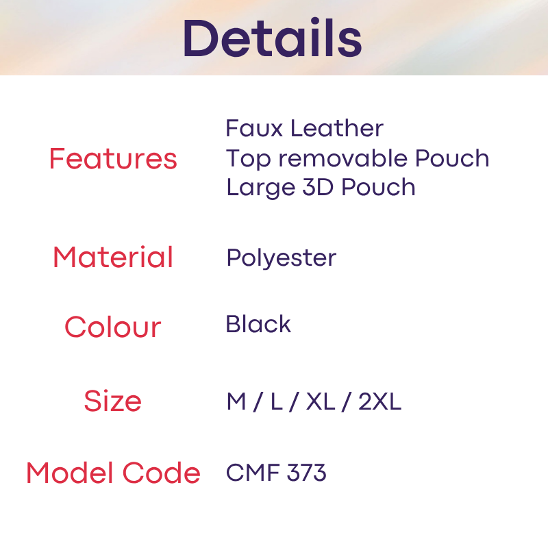 Men's Jockstrap: Polyester Faux Leather Jockstrap with Removable Large Pouch Top (CMF373)