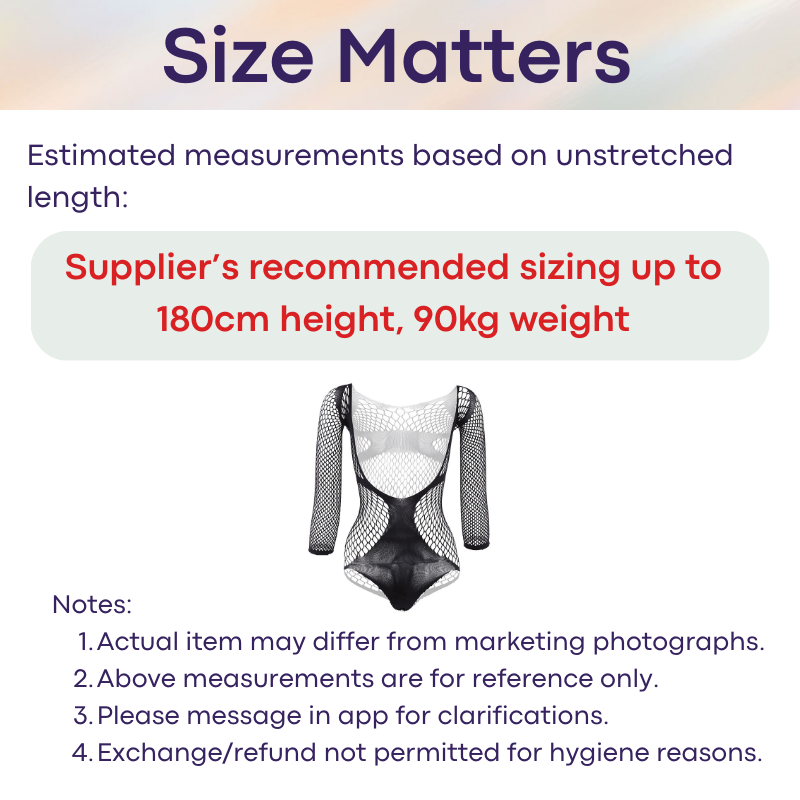 Men's Stocking: Nylon Net-Semi Mesh Body Brief Stocking with Covered Arms (CMK030)