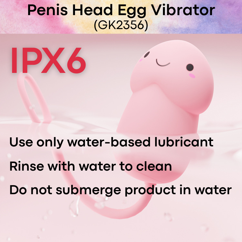 Adult Toy: Unisex ABS Silicon Penis Head Vibrating Egg (GK2356)