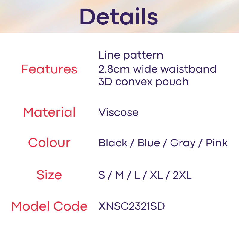 Men's Jockstrap: Viscose Line Pattern Jockstrap (XNSC2321SD)