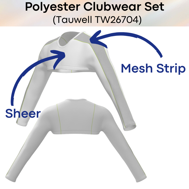 Lifestyle: Men's Polyester Cropped Top and Brief Underwear Clubwear Set (TW26704/TW26105)