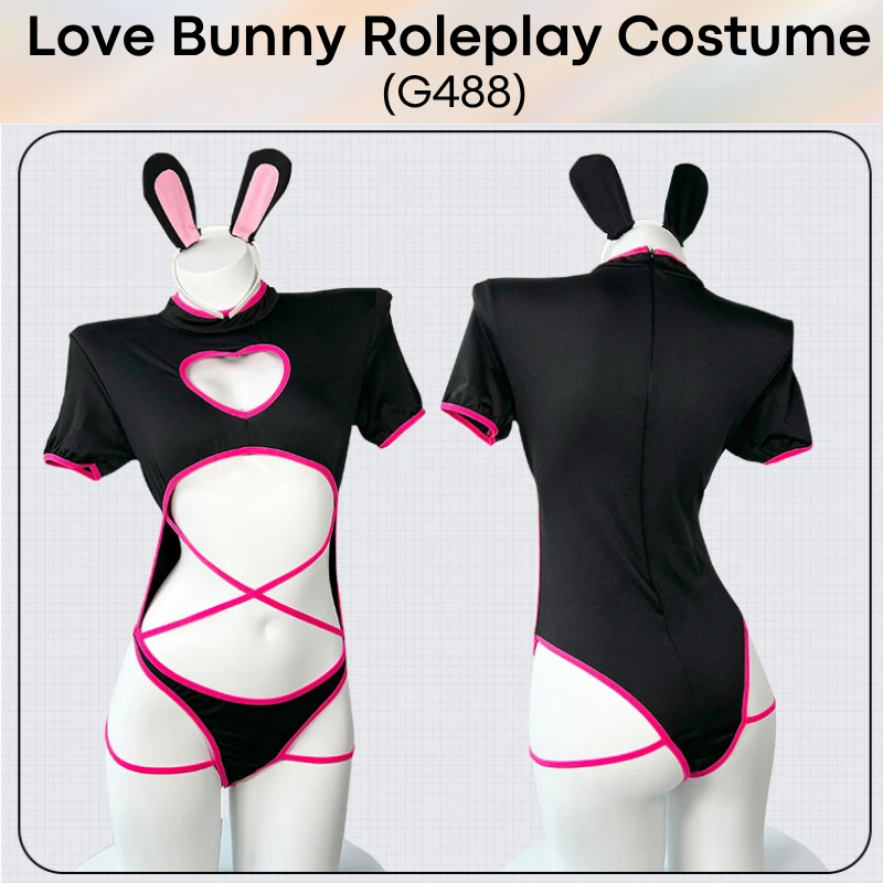 Men's Costume: Polyester Love Bunny Costume Underwear with Headband (G488)