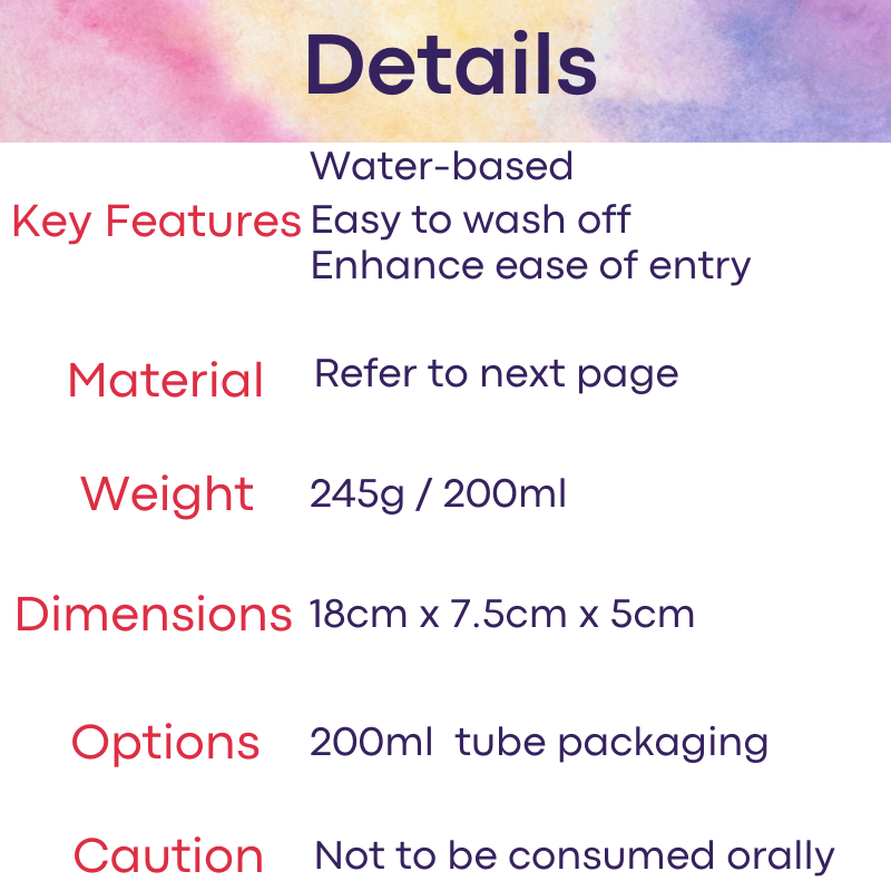 Men's Lubricant: Water-Based Lubricant 200ml (6974603010961)