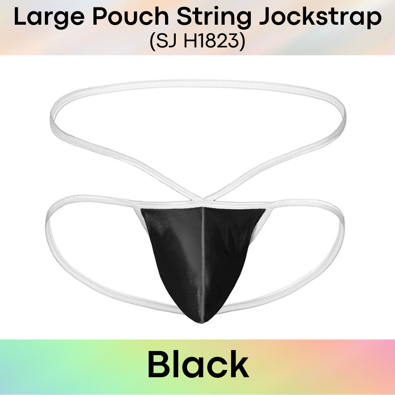 Men's Jockstrap : Nylon Large Pouch String Jockstrap (SJ H1823)