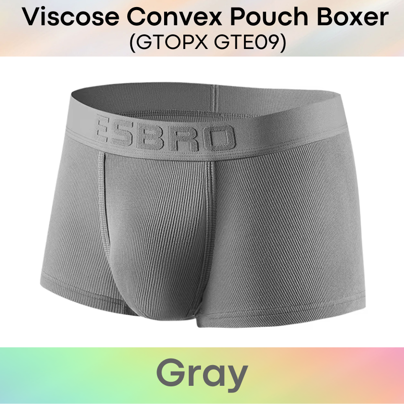 Men's Boxer:  Modal Fabric Thread Separation U Convex Pouch Boxer Brief Underwear (GTE09)