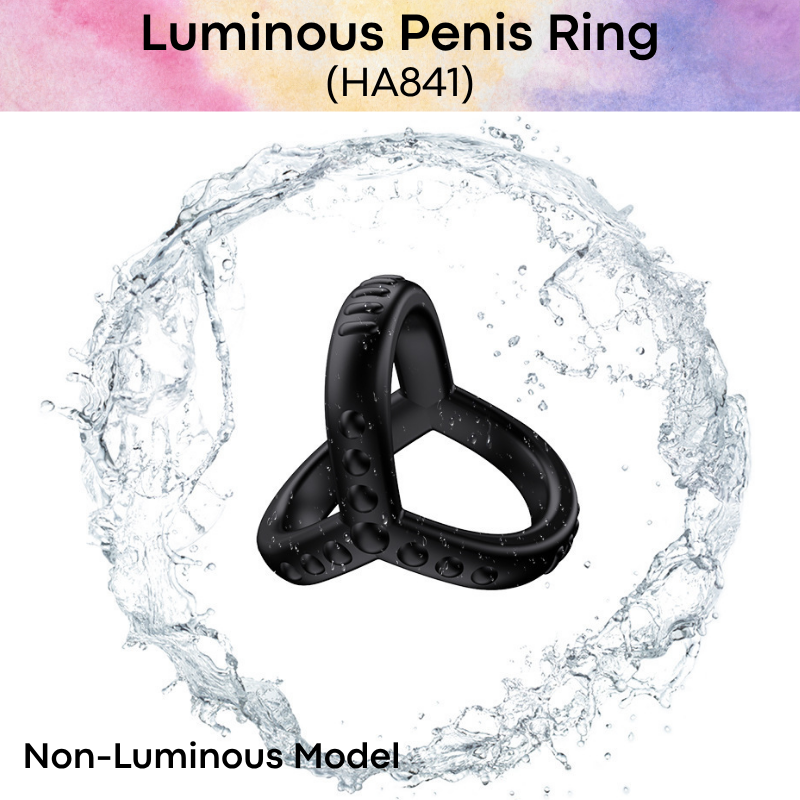 Men's Adult Toy: Luminous Glow in Dark Silicon Penis Ring (HA841)