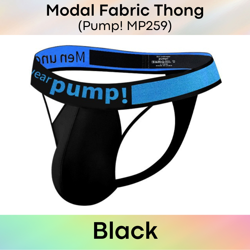 Men's Thong : Modal Fabric with 4cm Waistband Thong (Pump! MP259)