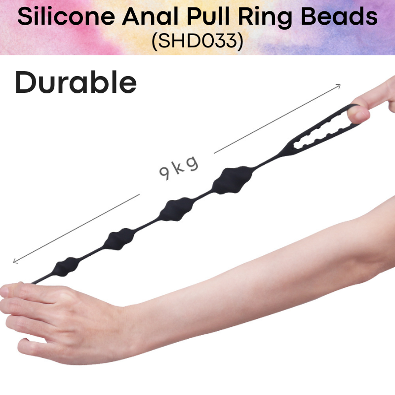 Adult Toy: Silicone Flexible Anal Spiral Bead with Pull Ring (SHD033)