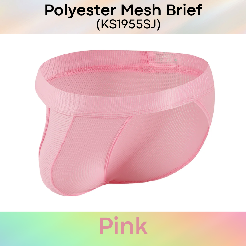 Men's Brief: Polyester Mesh Brief Underwear (KS1955SJ)
