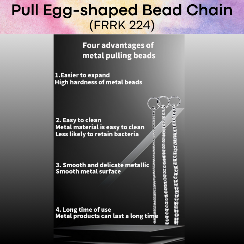 Adult Toy: Egg-shaped Bead Chain with Pull Ring (FRRK224)