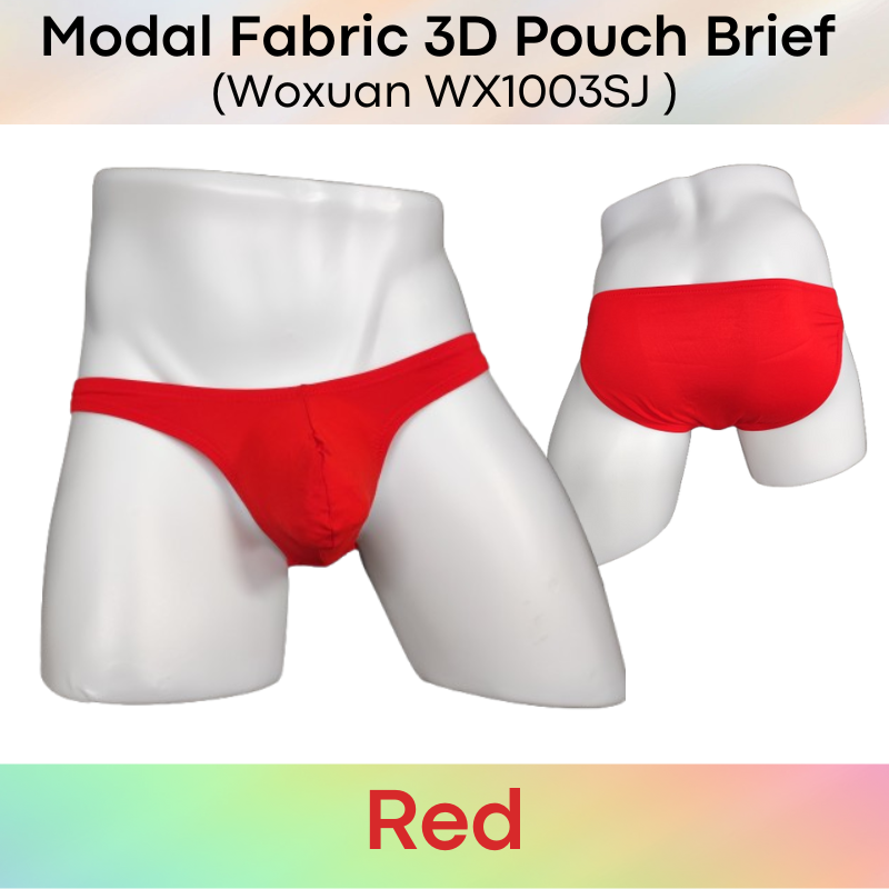 Men's Brief : Modal Fabric Brief with 3D Pouch (Woxuan WX1003SJ)