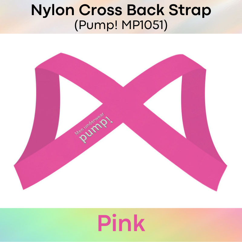 Men's Strap: Nylon Cross Back Shoulder Strap with Textured Logo (MP1051)