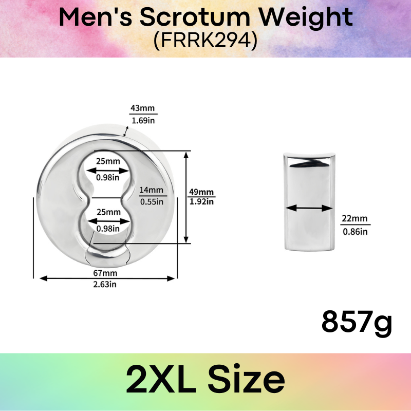 Adult Toy: Men's Stainless Steel 304 Scrotum Weight (FRRK294)