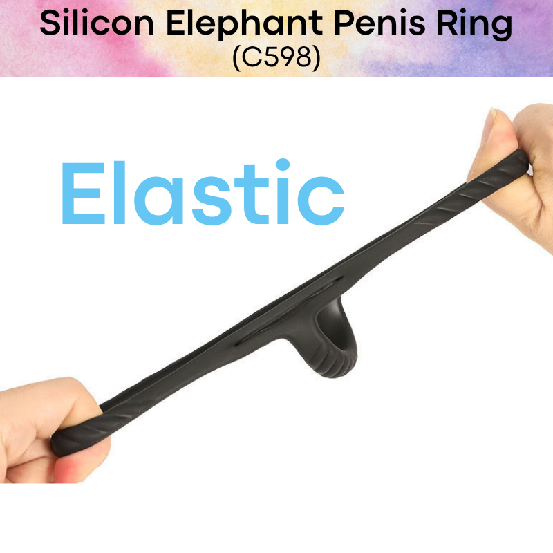 Men's Adult Toy: Silicon Penis Ring with 3-Point Pressure Contact Large (C598)