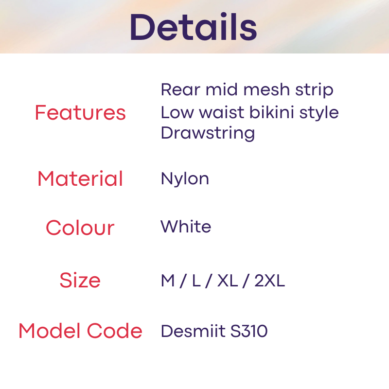 Men's Swimwear: Rear Mid Mesh Strip Swimming Trunks with Drawstring (S310)