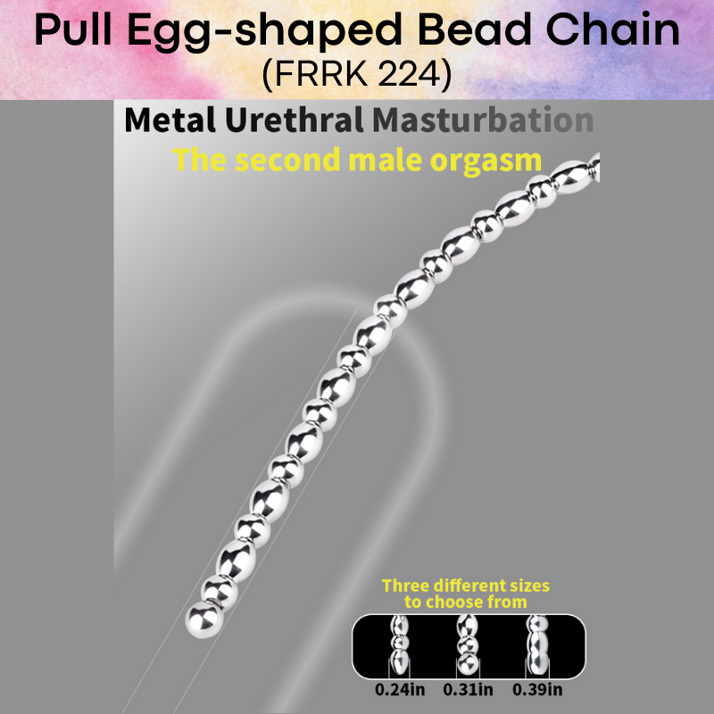 Adult Toy: Egg-shaped Bead Chain with Pull Ring (FRRK224)