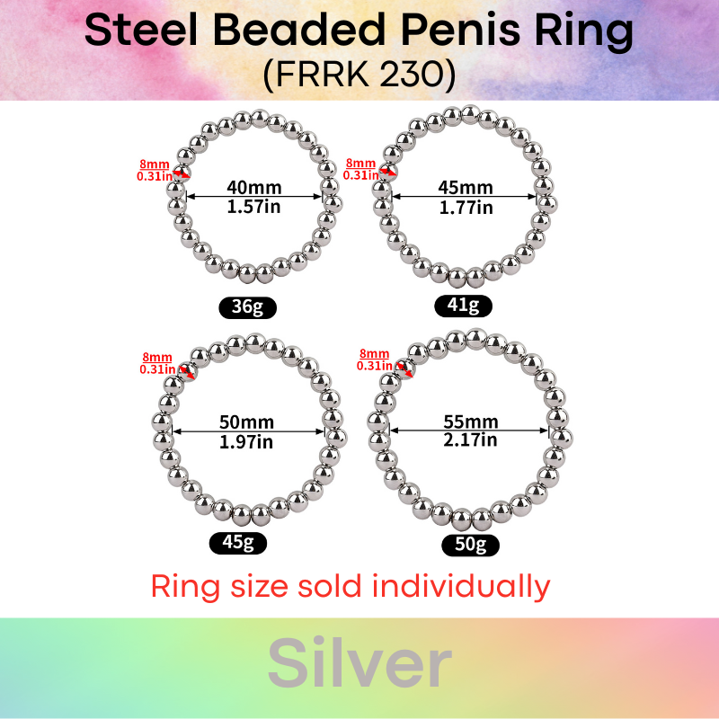 Adult Toy: Stainless Steel 304 Beaded Penis Ring (FRRK230)