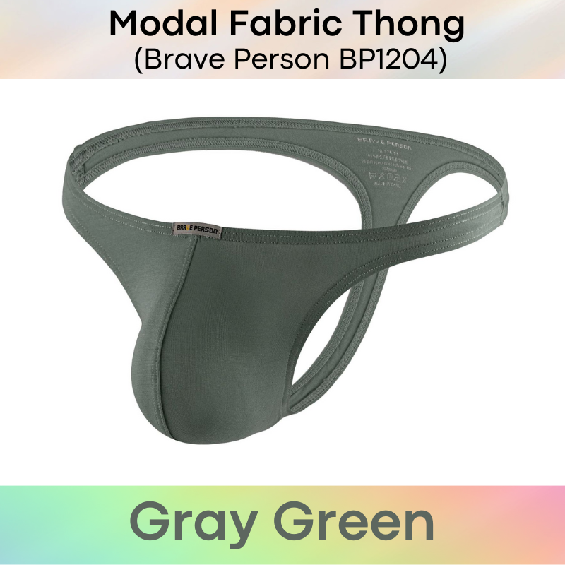 Men's Thong: Modal Fabric Low Waist Thong Underwear (BP1204)