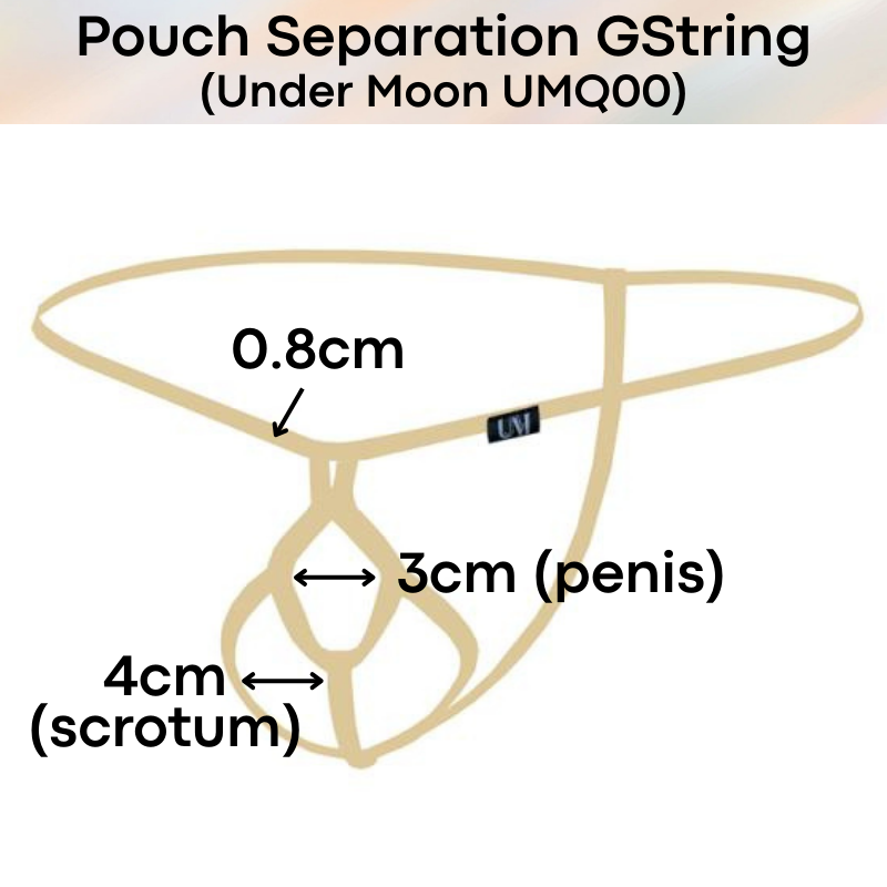 Men's GString: Nylon Pouch Separator GString Underwear (UMQ00)