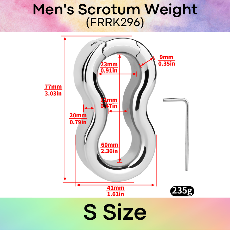 Adult Toy: Men's Stainless Steel 304 Scrotum Weight (FRRK296)