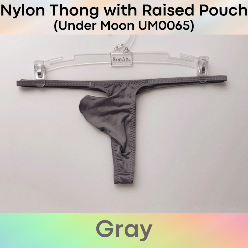 Men's Thong : Nylon Thong with Raised 3D Pouch (Under Moon UM0065)