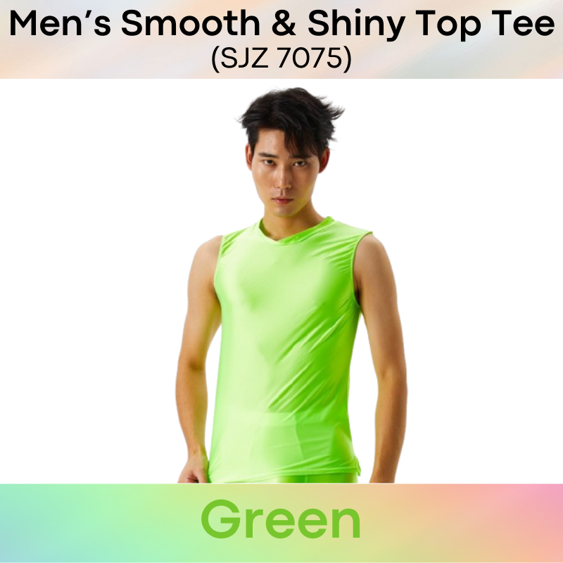 Men's Tee : Silky Smooth Tight Fit Sleeveless Round Neck Tee (SJZ 7075)