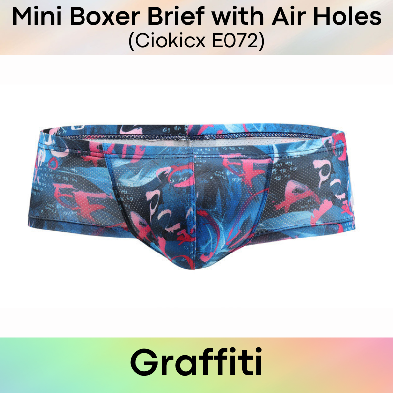 Men's Boxer : Bikini Style Printed Designs Polyester Boxer Brief (Ciokicx E072)