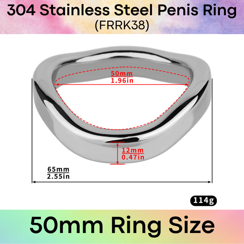 Adult Toy: Men's 304 Stainless Steel Penis Ring (FRRK38)