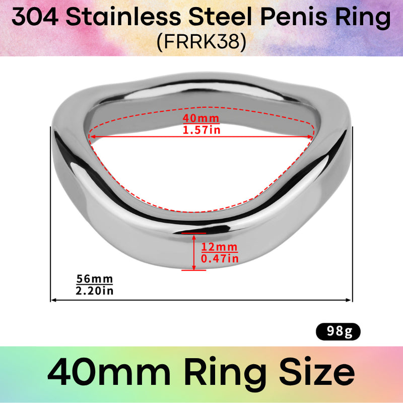 Adult Toy: Men's 304 Stainless Steel Penis Ring (FRRK38)