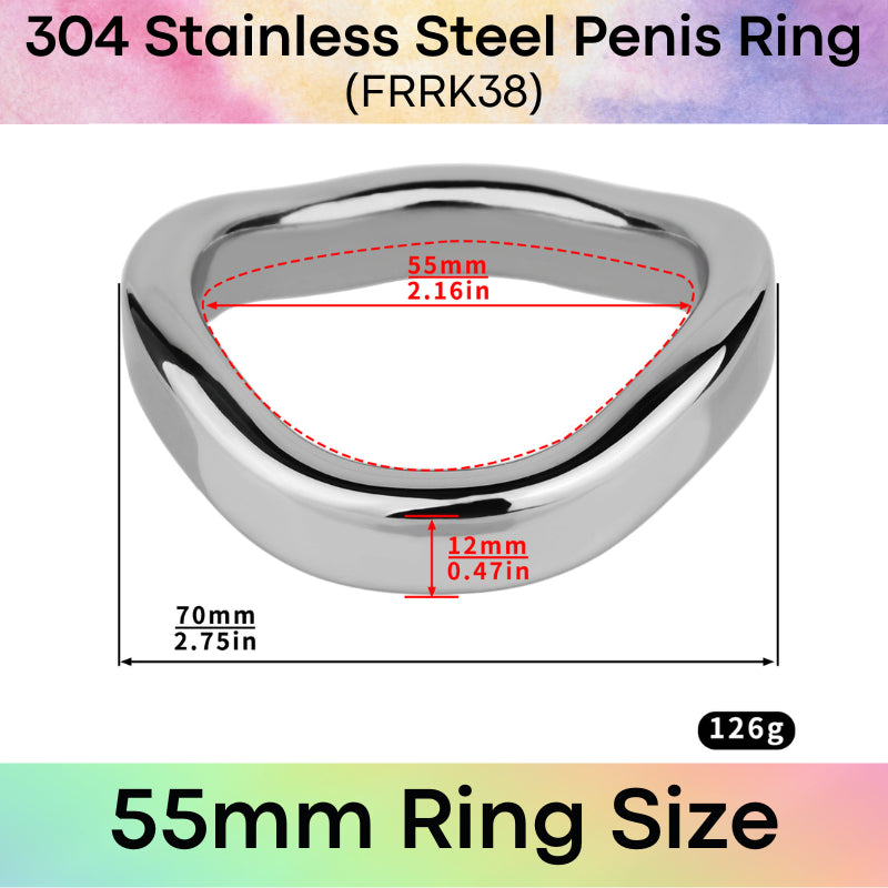Adult Toy: Men's 304 Stainless Steel Penis Ring (FRRK38)
