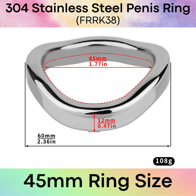 Adult Toy: Men's 304 Stainless Steel Penis Ring (FRRK38)