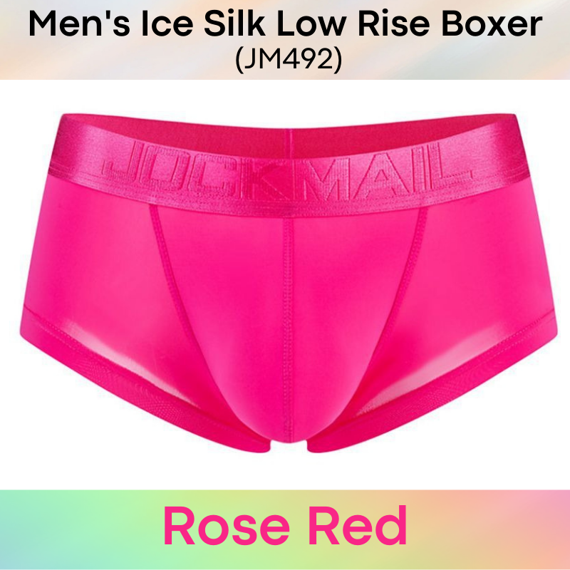 Men's Boxer : Ice Silk Low Rise Underwear (Jockmail JM492)