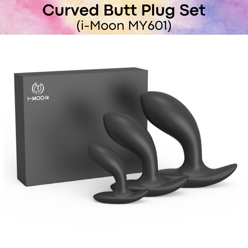 Adult Toy : Silicone Curved Butt Plug Set of 3 (i-Moon MY601)