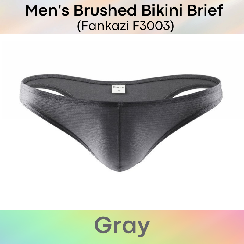 Men's Brief : Low Waist Brushed Bikini Underwear (Fankazi F3003)