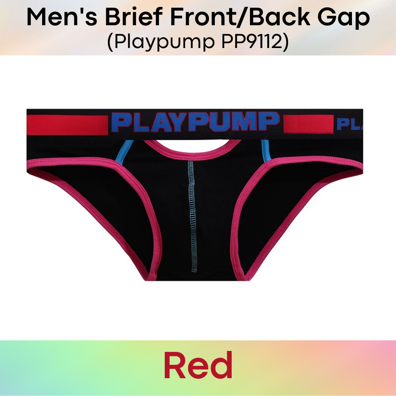 Men's Brief : Front & Back Mini Gap Underwear (Playpump PP9112) – AhBoy2Man