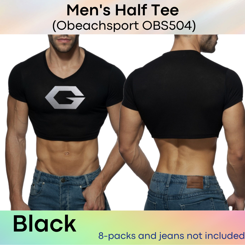 Men's Tee : Half Vest Cropped Tee (Obeachsport OBS504)