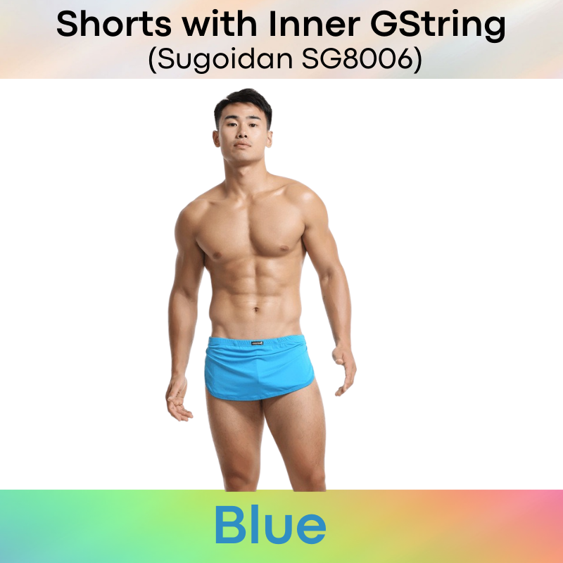 Men's Shorts : High Side Split with Inner GString (Sugoidan SG8006)