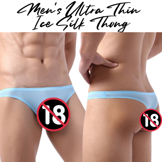 Men's Thong : Ice Silk Ultra Thin Underwear (Fankazi F2202)