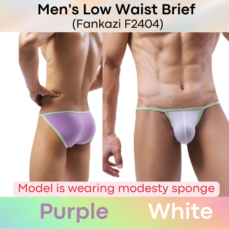 Men's Brief : Low Waist Nylon Underwear (Fankazi F2404)