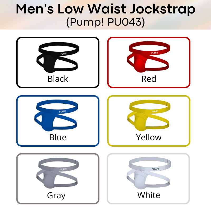 Men's Jockstrap : Low Waist Underwear (Pump! PU043)