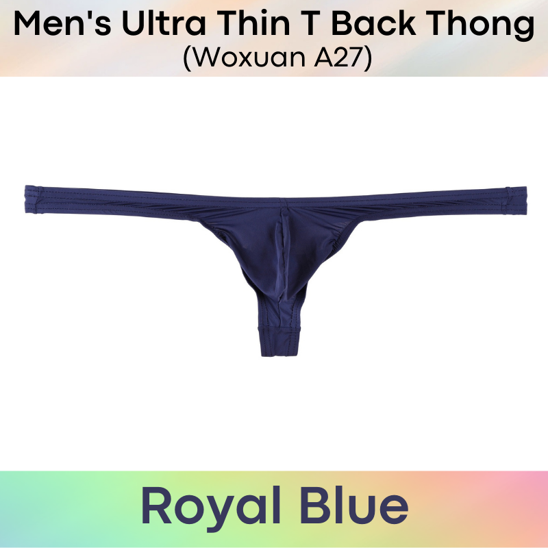 Men's Thong : Ultra Thin T Back Underwear (Woxuan A27)