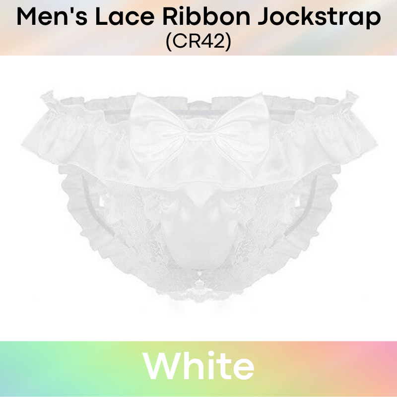 Men's Jockstrap : Lace and Ribbon Underwear (CR42)