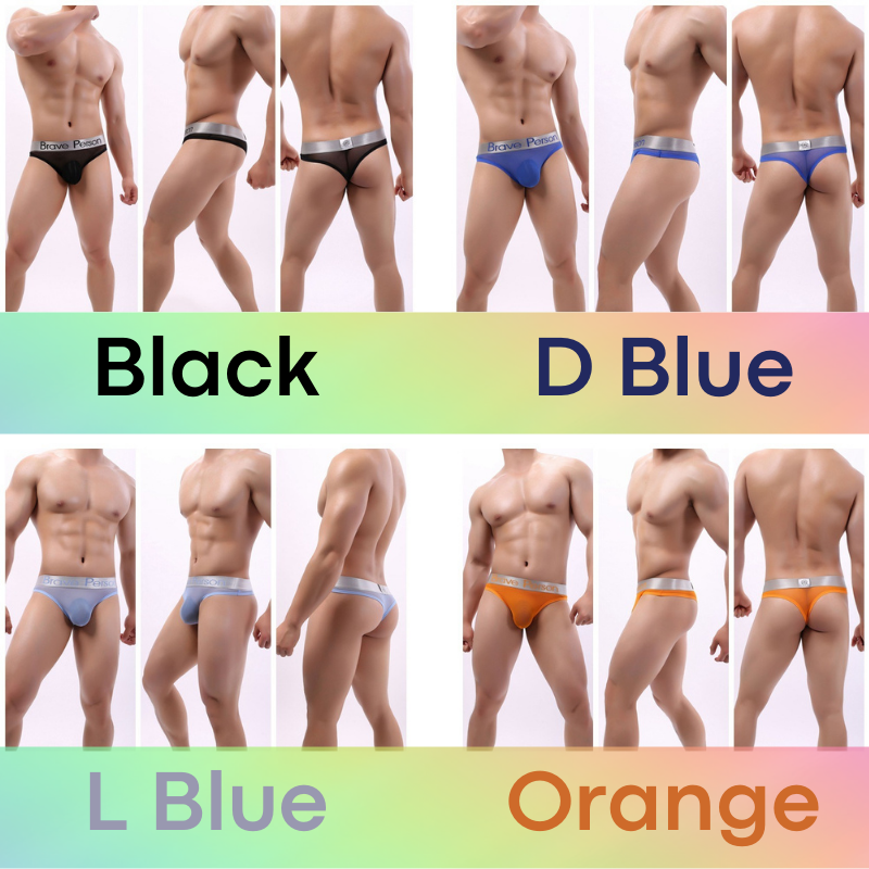 Men's Thong : High Back Mesh Underwear (Brave Person BR1185)